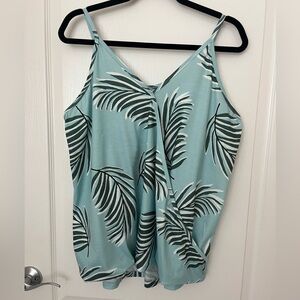 Tropical Leaf Print Women's Top